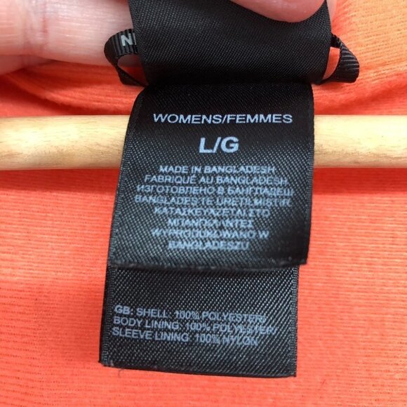 The North Face Reddish Orange Collapsible Stow Away Lightweight windbreaker  LG - Picture 4 of 14